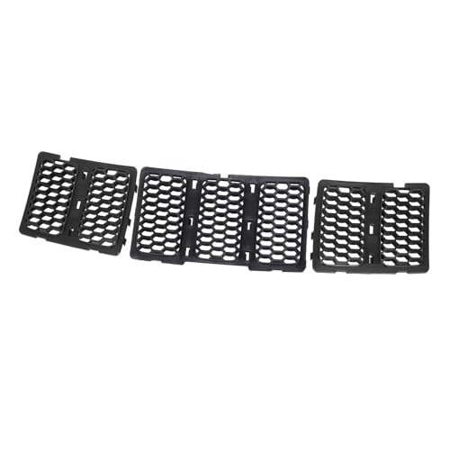 Image of 3PCS Honeycomb Grill Inserts Compatible with Jeep Grand Cherokee 2014-2016 (Black)