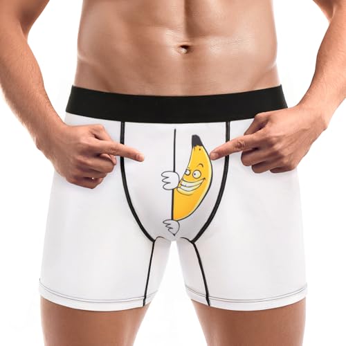 Mens Funny Boxer briefs Hilarious Gag Gifts, Mens Novelty Underwear Boxer Briefs No Fly2