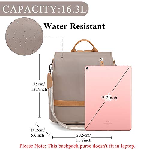 Bolsa Mochila para Mulher, VASCHY Mochila Feminina de Nylon Antifurto Resistente à água Moda Convers