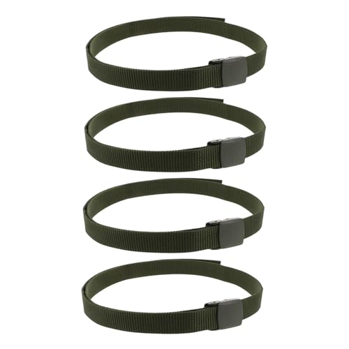 4pcs Adjustable Nylon Canvas Utility Belt for Men Heavy Duty Training Strap Buckle Extra for Outdoor Activities Stylish and Functional Waistband