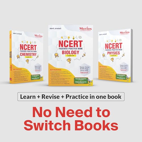 Image of NCERT Question Bank Page-Wise by Motion education - Class 10th Science | Physics, Chemistry & Biology| Perfect for CBSE, State Boards & Olympiads | ... Solutions | Follows CBSE 2026 Pattern