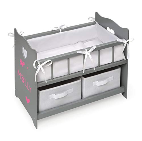 Badger Basket 15405 Toy Doll Bed With Storage Baskets And Personalization Kit For 20 Inch Dolls thumb #2