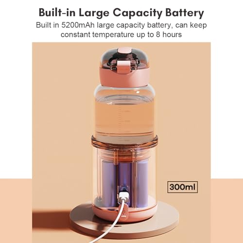 Calentador portátil de agua eléctrico mini rosa 300ml miniatura 6