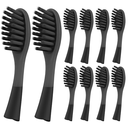 Replacement Toothbrush Heads Compatible with Colgate Keep Charcoal - Soft Brush Heads Compatible with Colgate Keep Manual Toothbrush for Adults 10 Pack