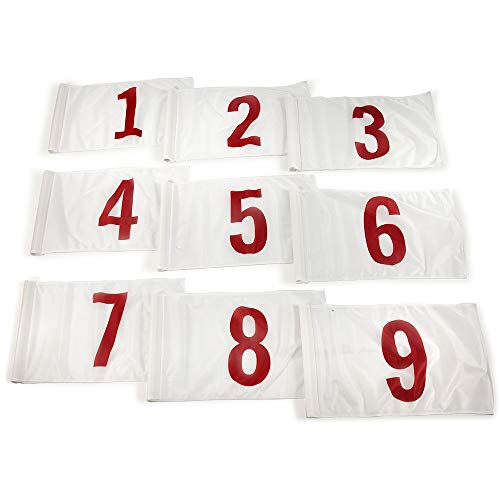 Vispronet 20in x 14in Numbered Golf Flags – Flags 1-9 – Fabric is
