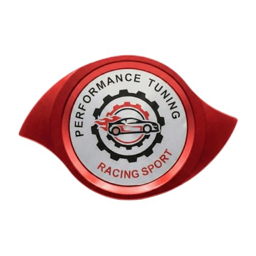 Universal Billet Aluminum Radiator Cap Decorative Cover CNC Performance Tuning Racing Sport Styling for Most Cars Trucks SUVs (Red)