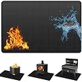 conglow Under Grill Mats for Outdoor Grill - 60x40inch Under Grill Deck and Patio Mat, Double-Sided Fireproof BBQ Matt for Under Grill, Oil-Proof Waterproof Fire Pit Deck Protector Mat