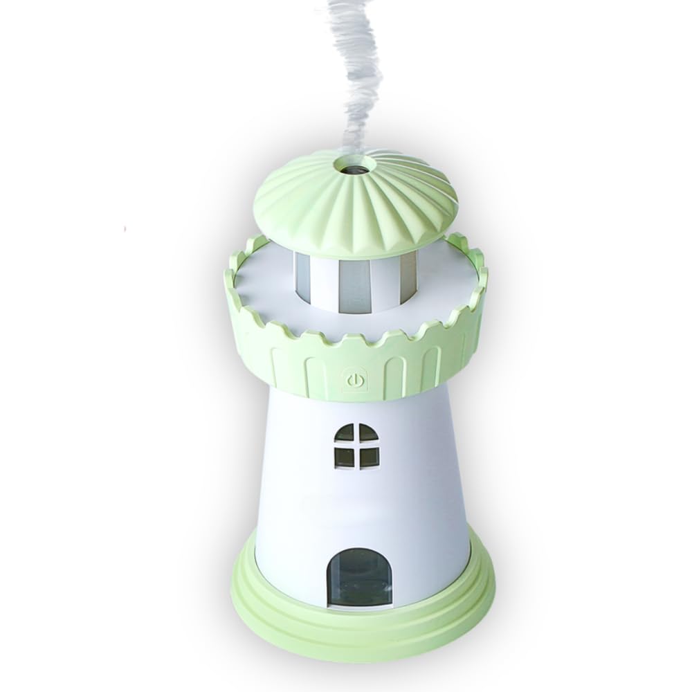 Lambent 𝟭𝟱 𝗬𝗲𝗮𝗿𝘀 𝗪𝗮𝗿𝗿𝗮𝗻𝘁𝘆 Portable Lighthouse USB Air Humidifier with 150ml Water Tank, Dual Spray Modes, Silent Operation and Warm Light – Ideal for Car, Office, Bedroom & Travel Use-image-42