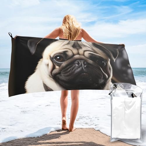 FCTVASDM Toalla de playa de microfibra de 31.5 x 63 pulgadas, toalla de secado rápido, manta de playa sin arena, toallas de camping de gran tamaño, toallas de baño para perros, toallas de viaje