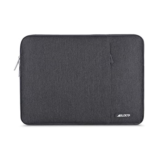 MOSISO Laptop Sleeve Bag Compatible with 13-13.3 inch MacBook Pro, MacBook Air, Notebook Computer, Polyester Vertical Case with Pocket, Space Gray