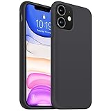 OUXUL iPhone 11 Case,iPhone 11 Liquid Silicone Gel Rubber Phone Case,Compatible with iPhone 11 Case Cover 6.1 Inch Full Body Slim Soft Microfiber Lining Protective Case(Black)