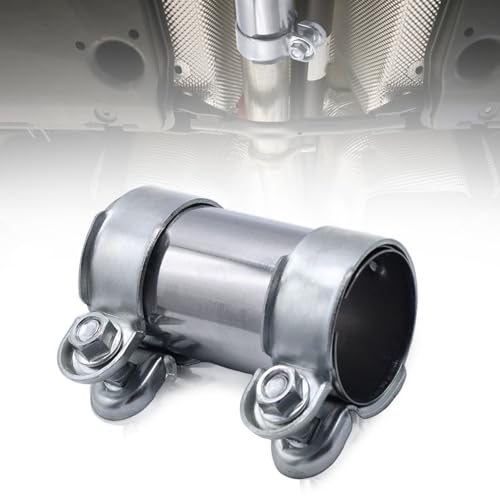 Auspuffschelle ø 50mm X 125mm Doppelschelle Rohrverbinder Auspuff Schelle Edelstahl Auspuffrohrklemme Abgasrohrverbinder für Auspuffrohr Auto
