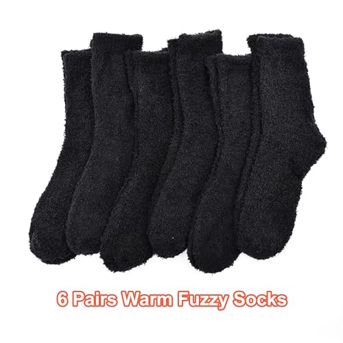 Women's Fuzzy Slipper Socks Microfiber Soft Warm Cozy Slipper Socks Plush Fluffy Fleece Winter Christmas Socks2