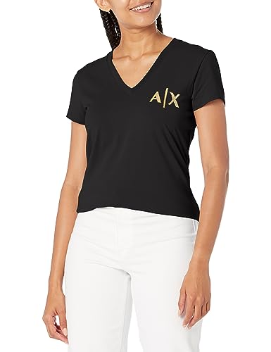 T-Shirt Armani Exchange en coton stretch avec logo brillant