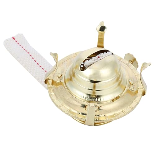KJHBV Quemador Portamecha Vintage Lámpara de Queroseno de de Aleación para de Seguro Retro Dorado Adecuado para Hacer