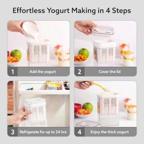 Image of AGARO Greek Yogurt Maker & Curd Strainer, 1100ml BPA-Free Yogurt Strainer with Fine Mesh Filter, Whey Separator for Homemade Greek Yogurt, Curd, Cheese & Dairy