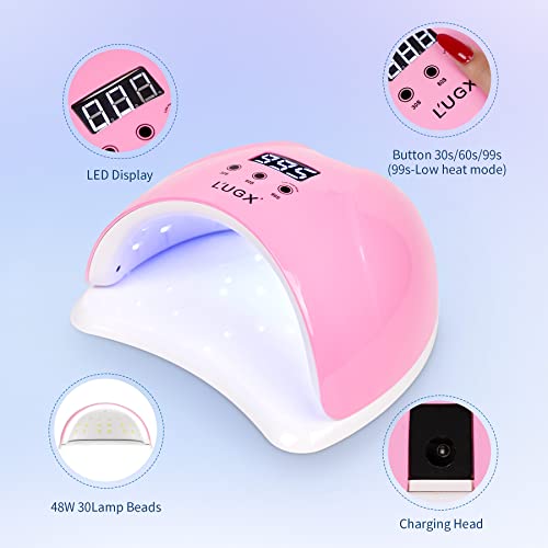 L'UGX Lámpara UV LED para Uñas 48W con Temporizador miniatura 2