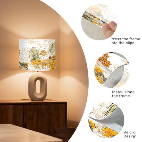 Image of Nuxovilar Lamp Shades Set of 2, 13 inch Top x 13 inch Bottom x 10 inch High (Spider)