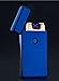 Electronic Windproof Lighter in Innovative Design, Dual Arc, USB Rechargeable. Elegant Gift Box and USB cable included (Blue)