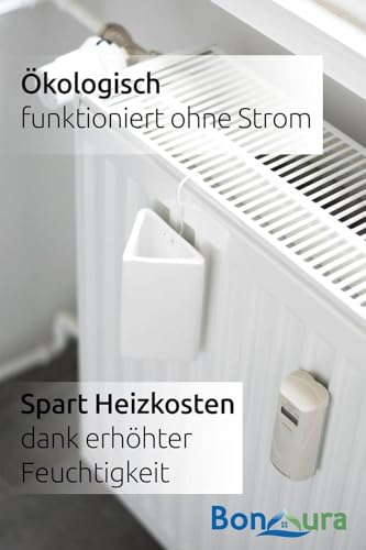 Luftbefeuchter Heizung Keramik Dreieckig I Haken & Duftöl [4er Spar-Set, 200ml] I Wasserverdunster für Heizkörper mit Duft I Verdunster & Befeuchter Wasser Behälter