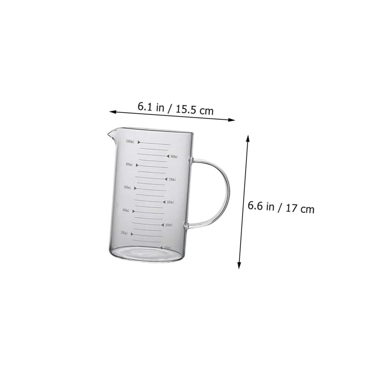 Jarra Medidora de Cocina de Vidrio 3 Piezas 1000ml