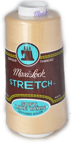 Maxi Lock A&E Hilo Serger Nylon Texturizado Natural miniatura 1