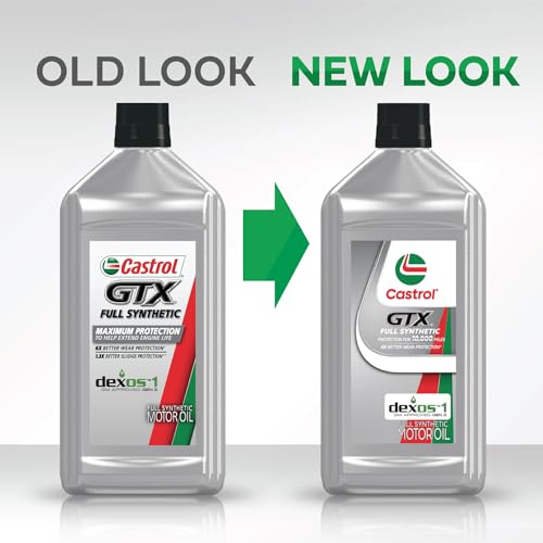 Image of Castrol GTX Full Synthetic 5W-20 Motor Oil, 1 Quart, Pack of 6
