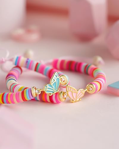 Butterfly Best Friend Matching Bracelets for 2 Friendship Gifts for Girls3