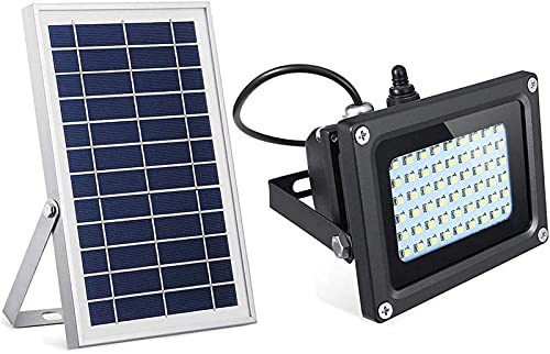 SBCGFY Focos solares para Exteriores, Panel Solar LED de inducción automática, luz de Seguridad Impermeable de día y Noche, Foco para jardín y Garaje.