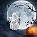simplmasygenix Hanging Swing Ghost Statues Cute Resin Ghost with Dog Figurines Ornament Swinging Garden Landscape Sculpture for Halloween Lawn Courtyard Terrace Patio Tree Decoration (Dog)
