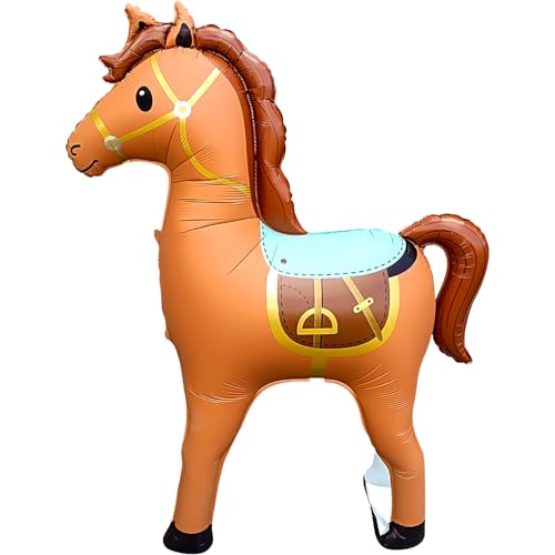 58 Jumbo Standing Animal Horse Foil Balloon Brown