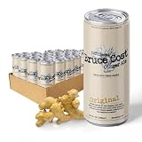 Bruce Cost Original Unfiltered Ginger Ale 24 Pack - Unfiltered - Made with REAL Ginger - Sweetened with Organic Cane Sugar - No Artificial Flavors or preservatives - Clean Ingredients