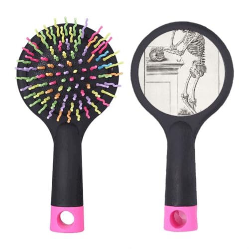 Brosse à cheveux corps humain design squelette pour un coiffage rapide au salon