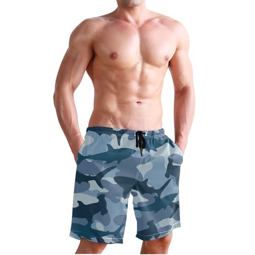 Camo Shark Matching Swim Trunks for Dad and Son Father Son Matching Swim Trunks Family Board Shorts4