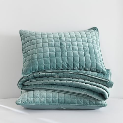 Secgo Queen Comforter Set for Bed - Velvet Quilts Queen Size, Black Bedspreads (90 * 98 Inch) with 2 Pillow Shams, Patchwork Reversible Lightweight Bedding