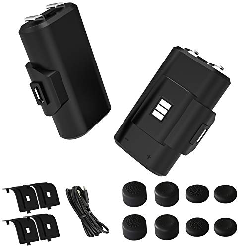 Controller Battery Pack for Xbox One/Xbox Series X|S, OLCLSS Rechargeable Battery Pack for Xbox Series X|S/Xbox One/Xbox One S/Xbox One X/Xbox One Elite Controller with 2x1100mAh Rechargeable Battery