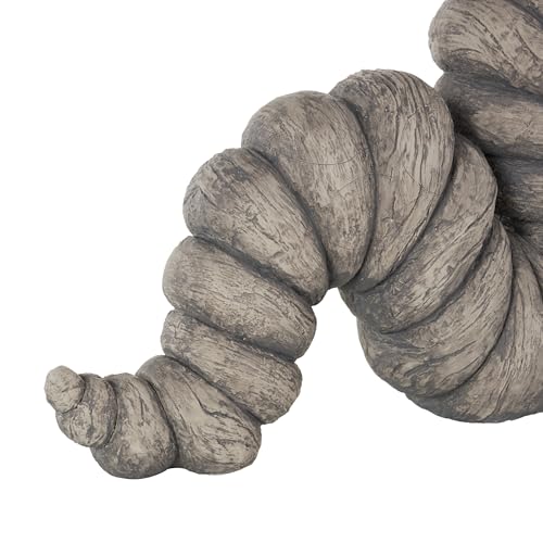 Estatua decorativa Polystone de gusano gris 15 x 4 x 11 pulgadas miniatura 5