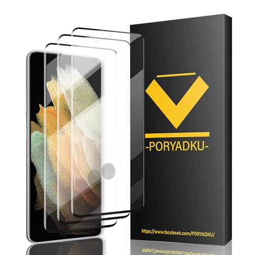 3 Pezzi Pellicola Vetro Temperato Per Samsung Galaxy S21 Ultra 5G, Durezza 9H, Anti-Impronte, Senza Bolle, Ultra HD