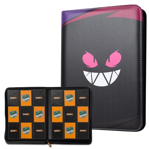 9 Pocket Ringless Trading Card Binder 20 Pages Hold 360 TCG Cards (Purple)