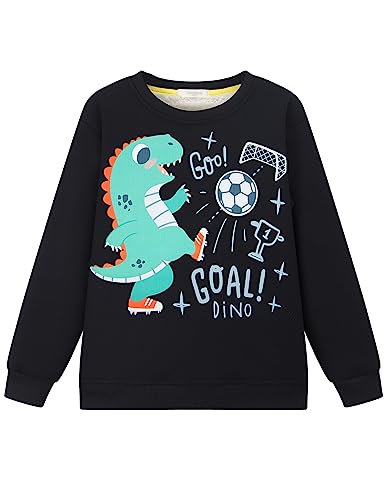 Image of Girls Sweatshirt Kids Fleece Lined Sweatshirts Winter Warm Sherpa Crewneck Pullover