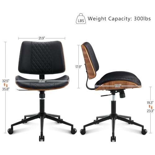 helvetica leather swivel office chair