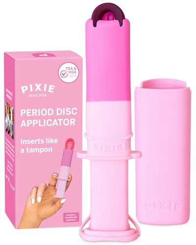 Image of Pixie Menstrual Disc Applicator for Feminine Care - Inserts Like A Tampon - Every Woman Can Now Use Period Discs - Perfect for Long Nails - Self Sanitizer TPE Properties (Disc Applicator)