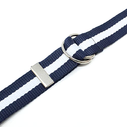 Canvas Web Belt D-Ring Buckle 1.25" Wide Metal Tip Multi-Color4
