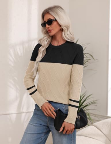 Zeagoo Women's Cable Knit Sweaters Fall Winter Long Sleeve Crewneck Tops - image 4