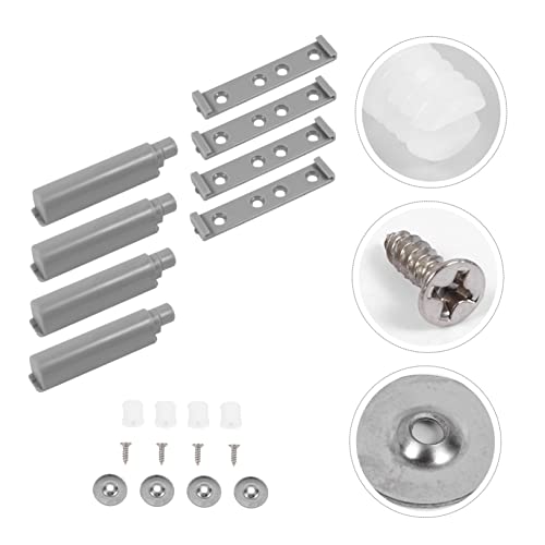 Loquet magnétique pour porte de placard en ABS gris avec butée robuste - 3