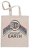Gedruckt in Europa Capzy Vintage Spaceship Earth Einkaufstasche Beige Shopping Bag Beige