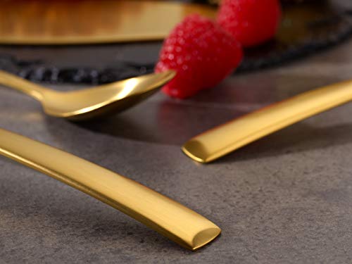 ECHTWERK Tafelbesteck Avelino, Gold Edition, 30-teilig, Essbesteck für bis zu 6 Personen, Edelstahl 18/10, mattiert… – Ansicht 2