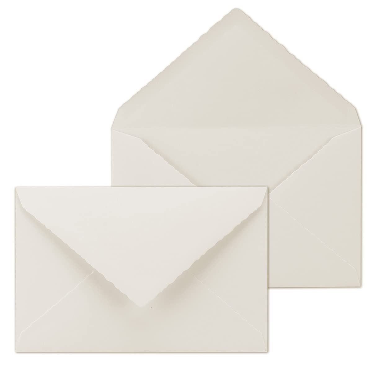 B6 DIN Envelopes with Scalloped Edge, 116 x 180 mm