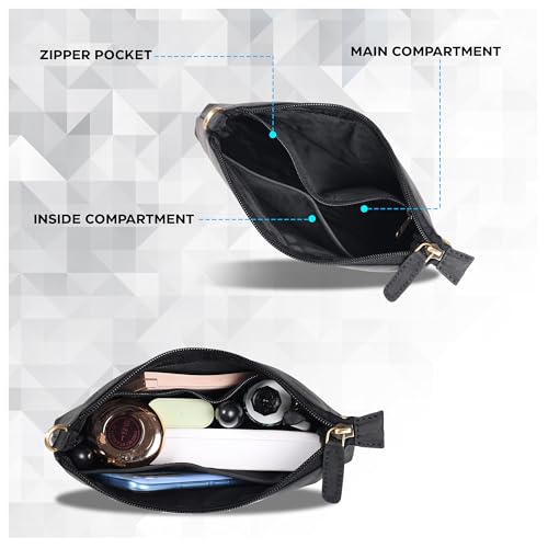 Ozora Leather Small Crossbody Purses for Women Mini Travel Purse with Adjustable Strap Leather Wristlet Purses2