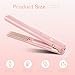 2 In 1 Mini Glätteisen Kabellos und Lockenstab, Hair Straightener, 4 Temperaturen, Wiederaufladbare Glätte, Mini Haarglätter für Langes, Kurze Haare, Glätten, Wellen, Locken Nach Innen (Rosa)